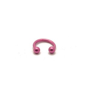 Circular barbell with 1.2 mm balls. Various colors.