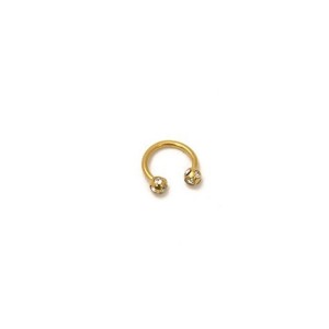 Circular barbell Gold Plated multipiedra 1.2 mm. - Imagen 1