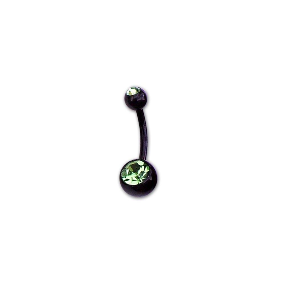 Navel with double stone Black line
