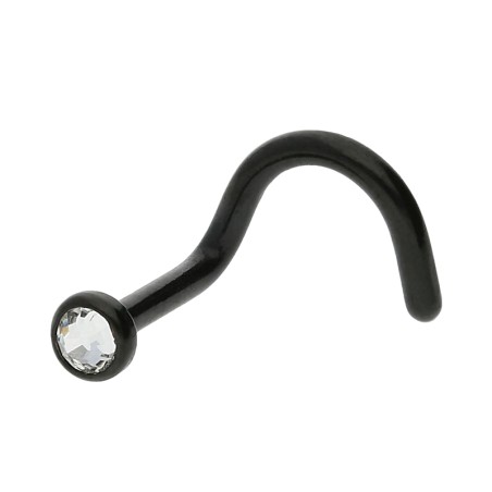 Nostril Titanio black line con piedra bola 2 mm