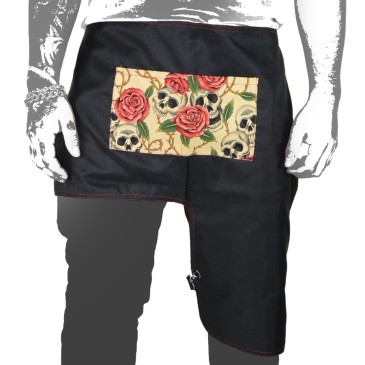 Apron without bib - Skull Rose