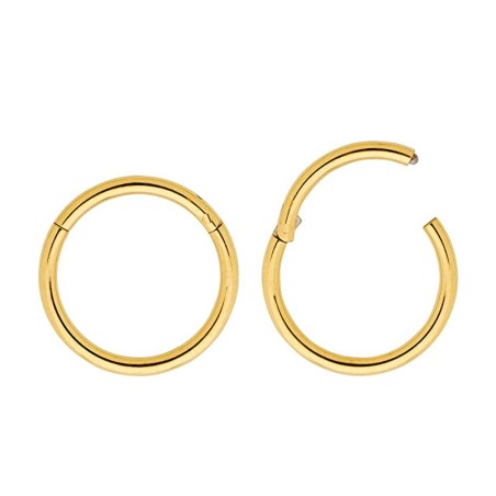 Segmented hinged hoop Gold.