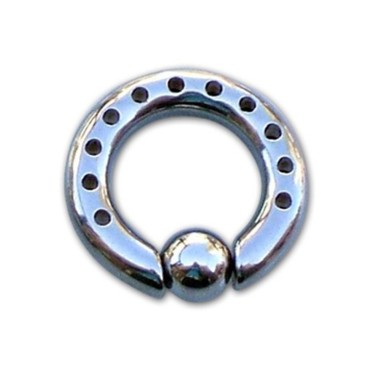 Ball hoop with holes