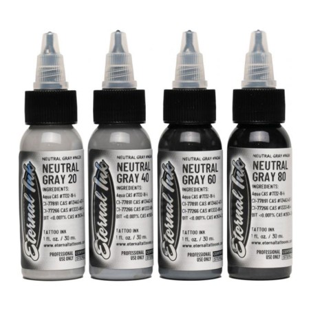 Eternal Ink Neutral Gray Set 4 inks 30 ML.