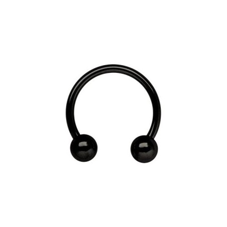 Circular barbell con bolas Black line