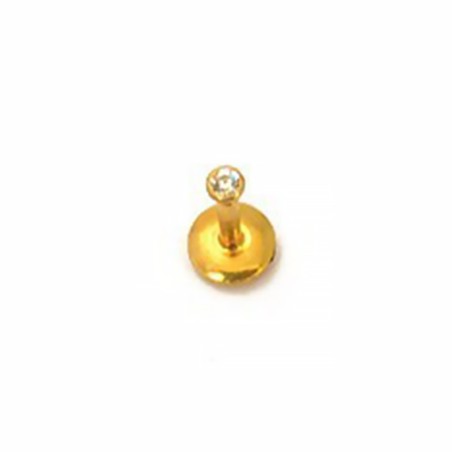 Labret madonna gold plated with stone