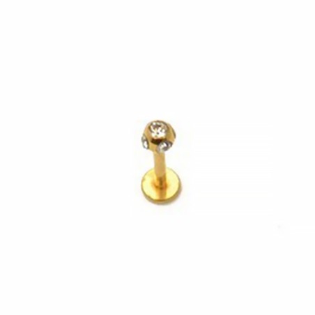 Labret Gold Plated multipiedra 1.2 mm.