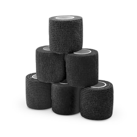 Black elastic bandage. Pack 6 units