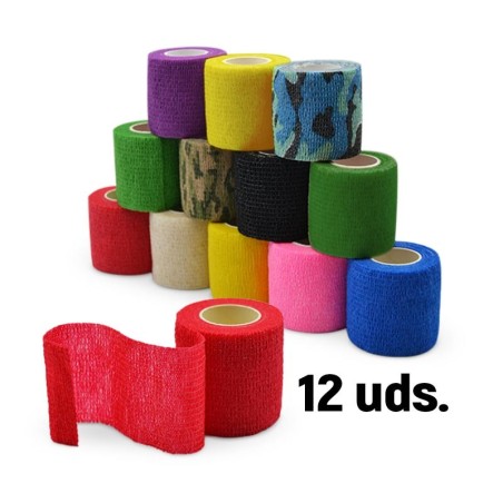 Colored elastic bandage. Pack  12 units