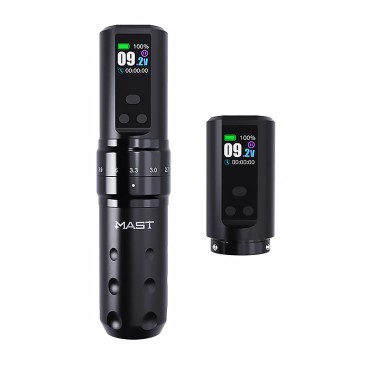 MAST FOLD 2 PRO Inalámbrica con 2 baterías (Negro) - Maquina tatuaje