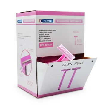 Pink razor with one blade...