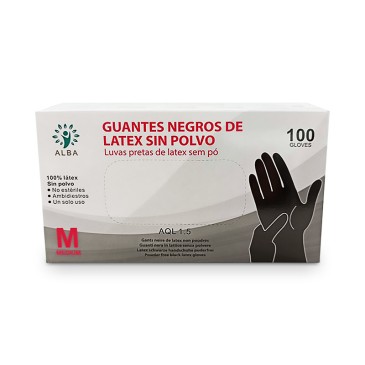 KLMED black latex gloves...