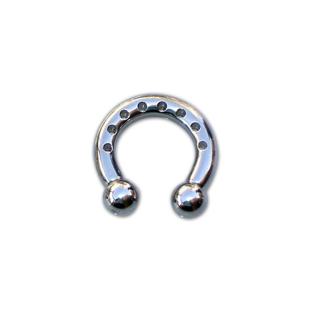 Circular barbell 2.5 mm with holes and with balls