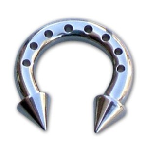 Circular barbell 2.5 mm with holes and with cones
