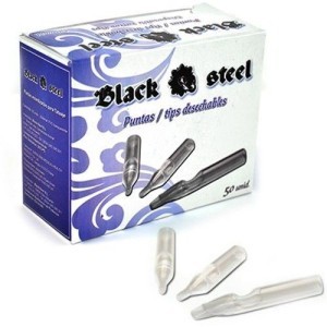 Transparent disposable tips  flat - 50 units