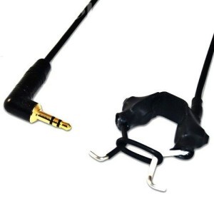 Black clip cord with MINI JACK connection, 1880, completely handmade and guaranteed