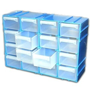 Chest of drawers 16 drawers for piercing
