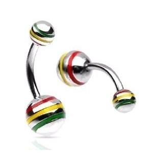 Navel con bolas rasta 1.6 mm.