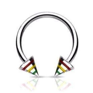 Circular barbell con conos rasta 1.2 mm. - Imagen 1