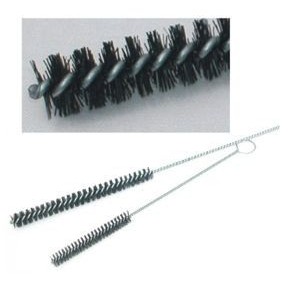 Metal tube cleaning brush