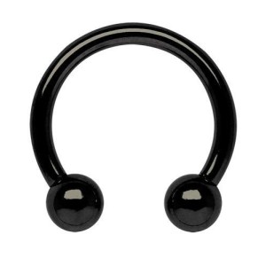 Circular barbell con bolas Black line 1.6 mm. - Imagen 1