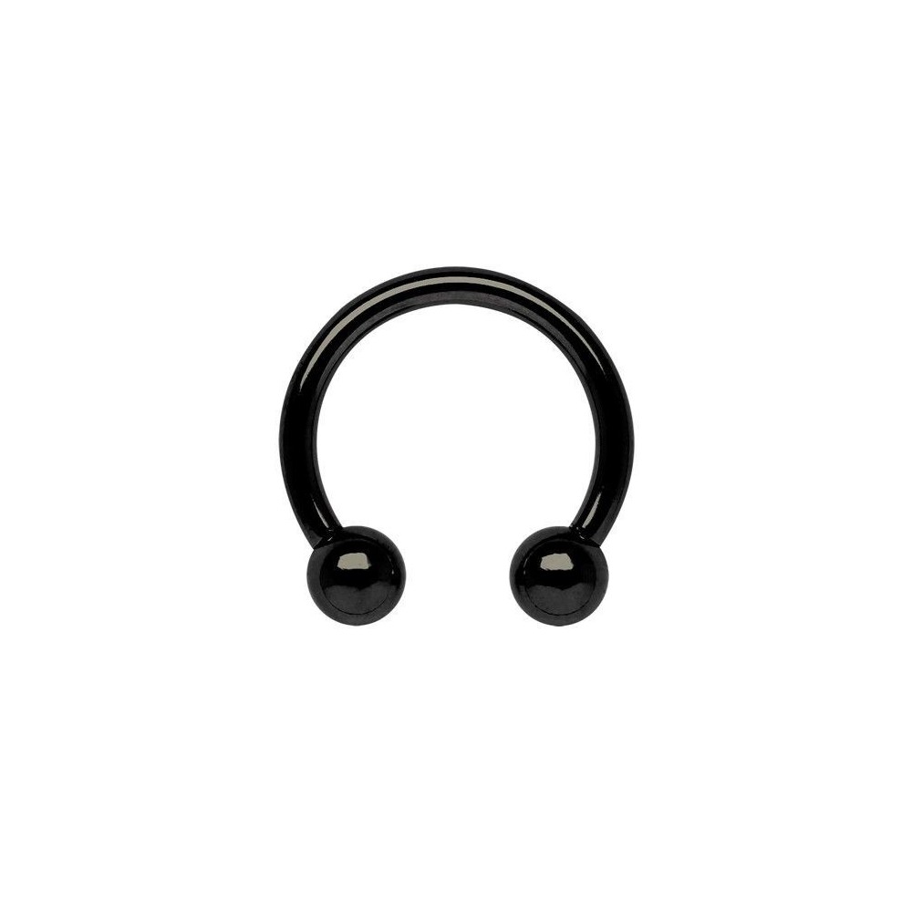 Circular barbell con bolas Black line 1.6 mm. - Imagen 1