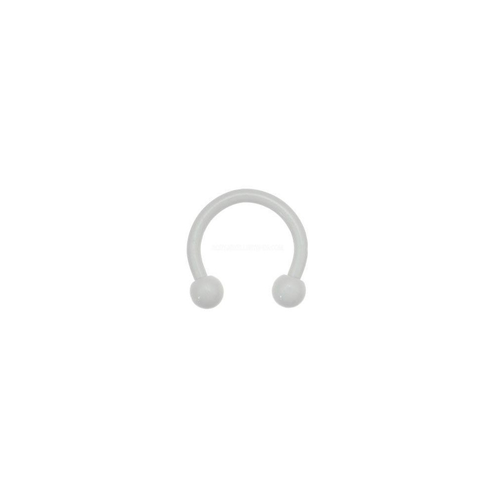 Circular barbell con bolas White line 1.2mm. - Imagen 1 Circular barbell con bolas White line 1.2mm. - Imagen 1