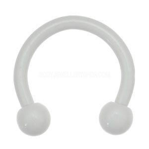 Circular barbell con bolas White line 1.2mm.