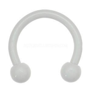 Circular barbell with White line 1.2mm balls.