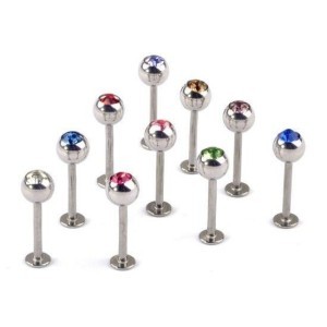 Labret con piedra 1.2 mm.