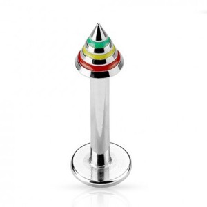 Labret con cono rasta 1.2 mm.