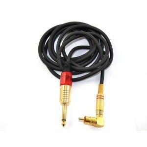 Clip Cord RCA Titanium - GOLD SERIES - With Elbow Adapter