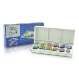 Caja de Acuarelas 12 Medias Pastillas Cotman Winsor & Newton